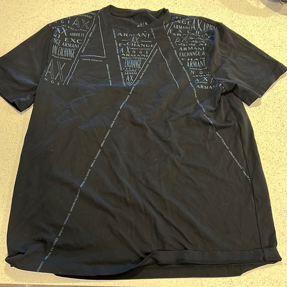 Armani Exchange Black Short Sleeve Tee